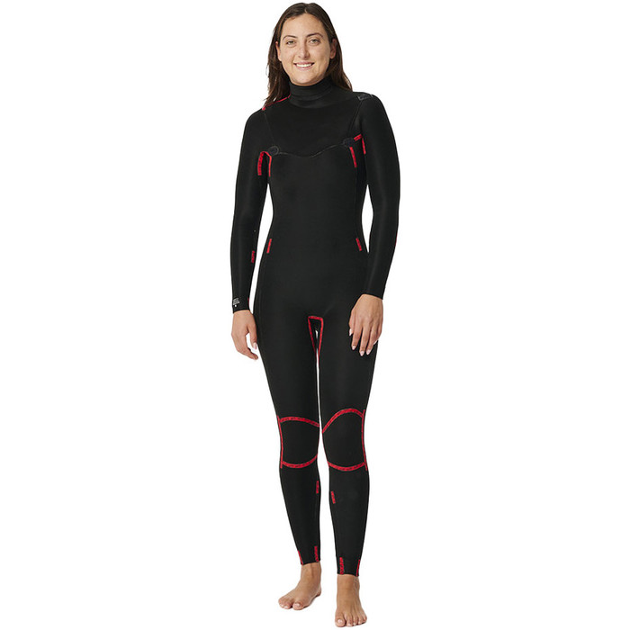 2024 Rip Curl Mujer Dawn Patrol Performance 5/3mm Chest Zip Neopreno 152WFS - Black